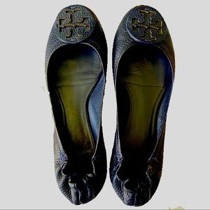 Tory Burch Minnie Travel Ballet Flat - Navy Blue